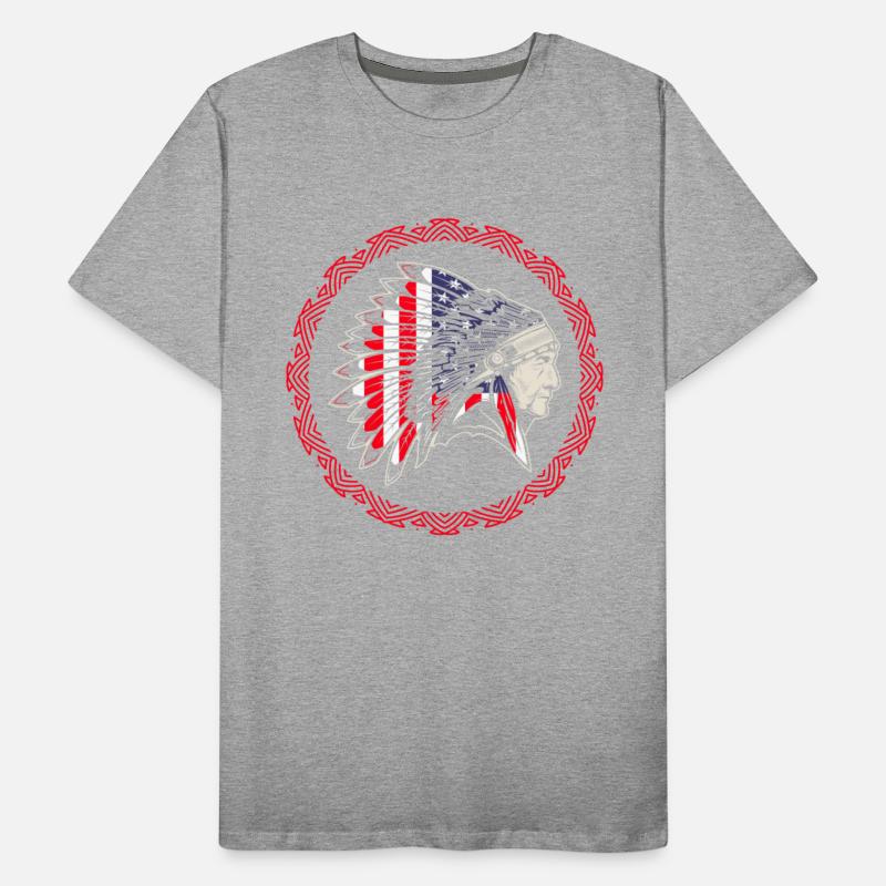 Native American Chief US Flag Indian
