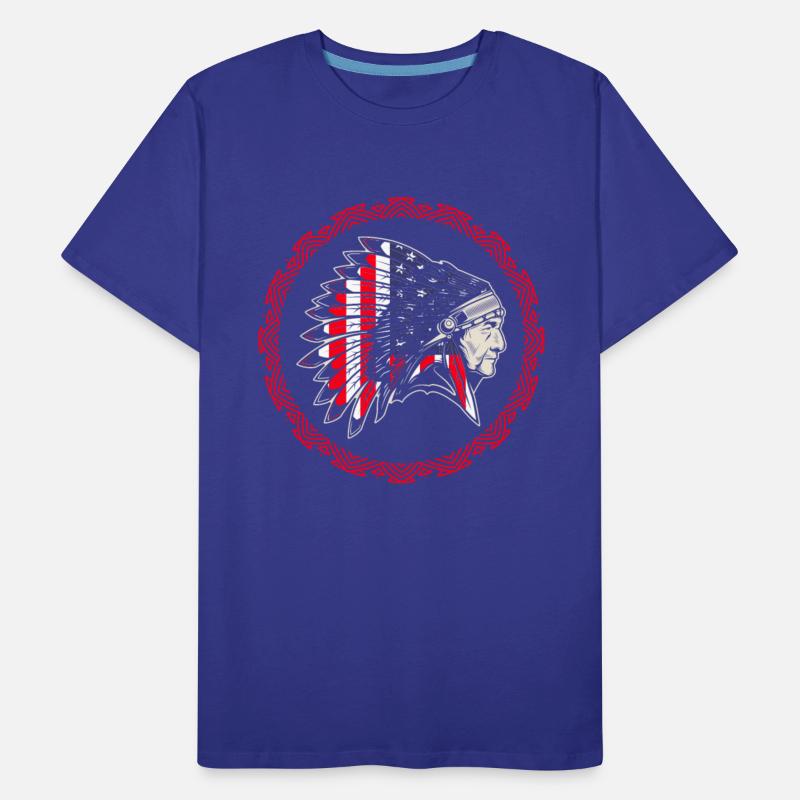 Native American Chief US Flag Indian