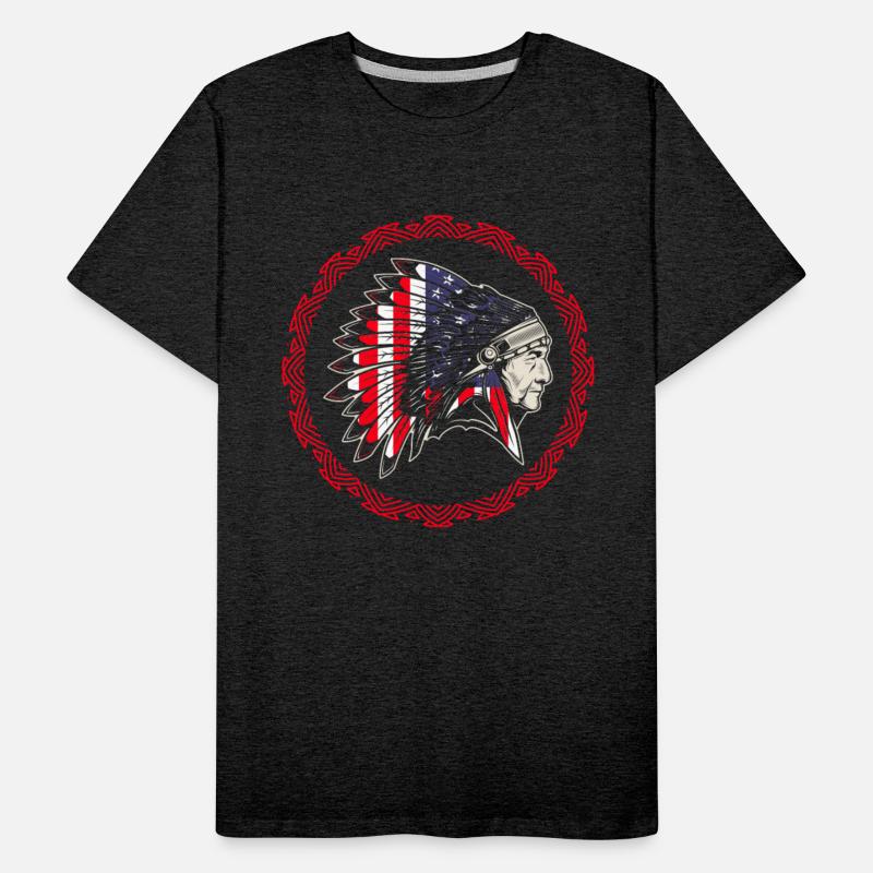Native American Chief US Flag Indian