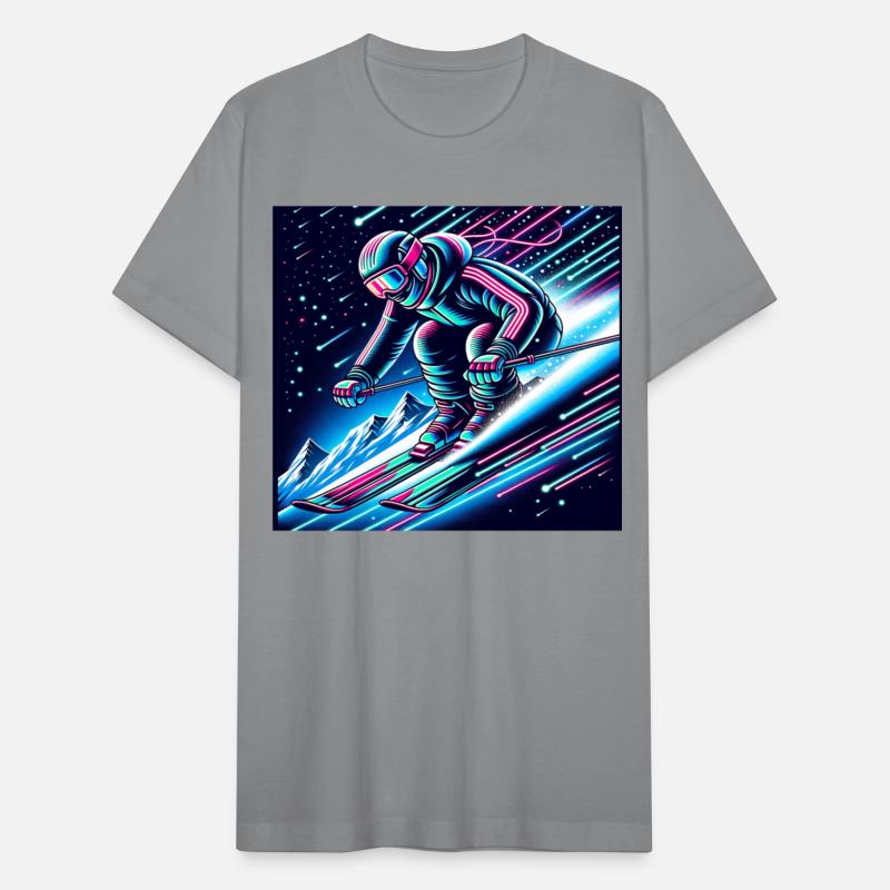 Neon Night Skiing Adventure Design
