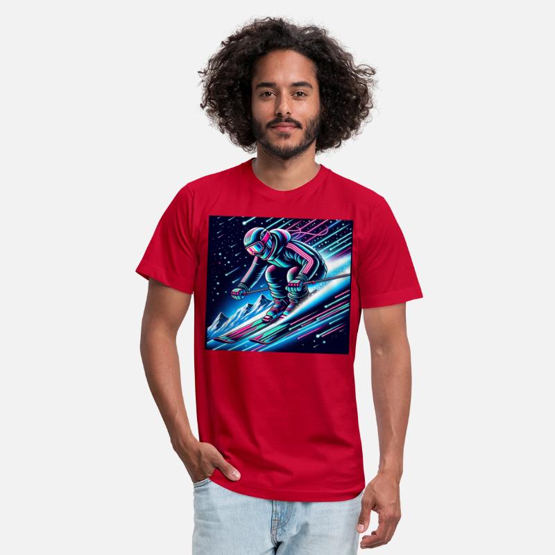 Neon Night Skiing Adventure Design