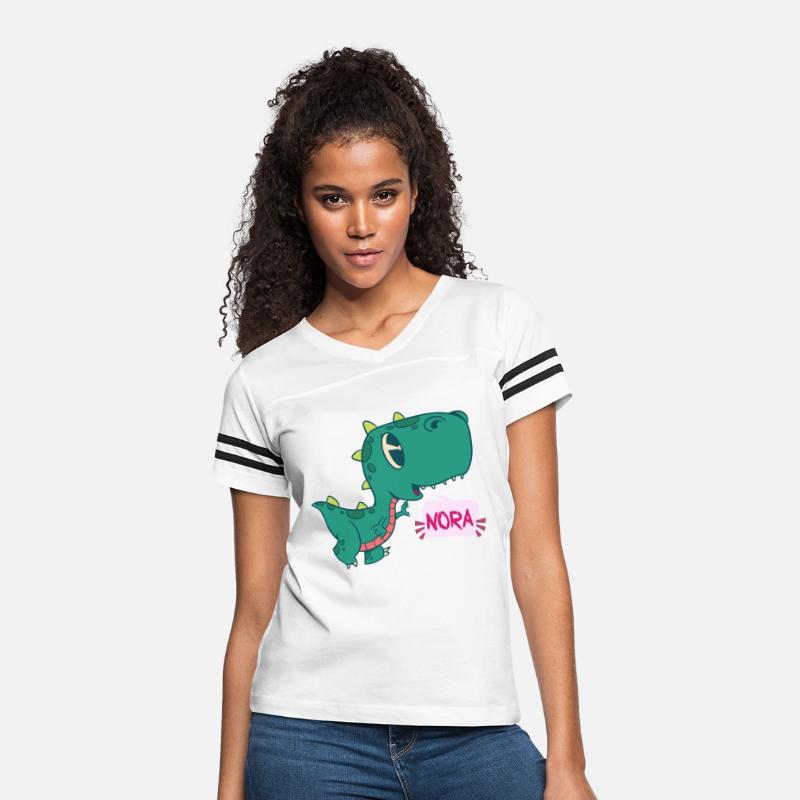 NORA - Lovely girl name with cute dinosaur