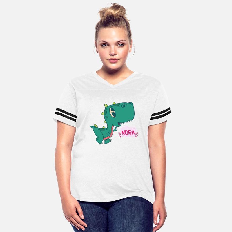 NORA - Lovely girl name with cute dinosaur