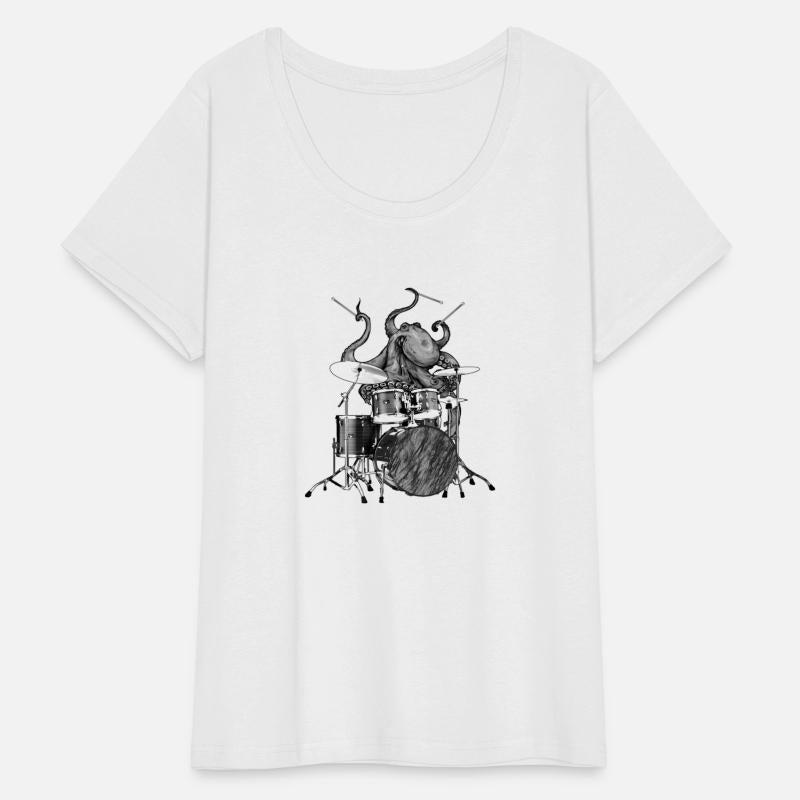 Octopus Playing Drums Drummer Ocean Creature Band