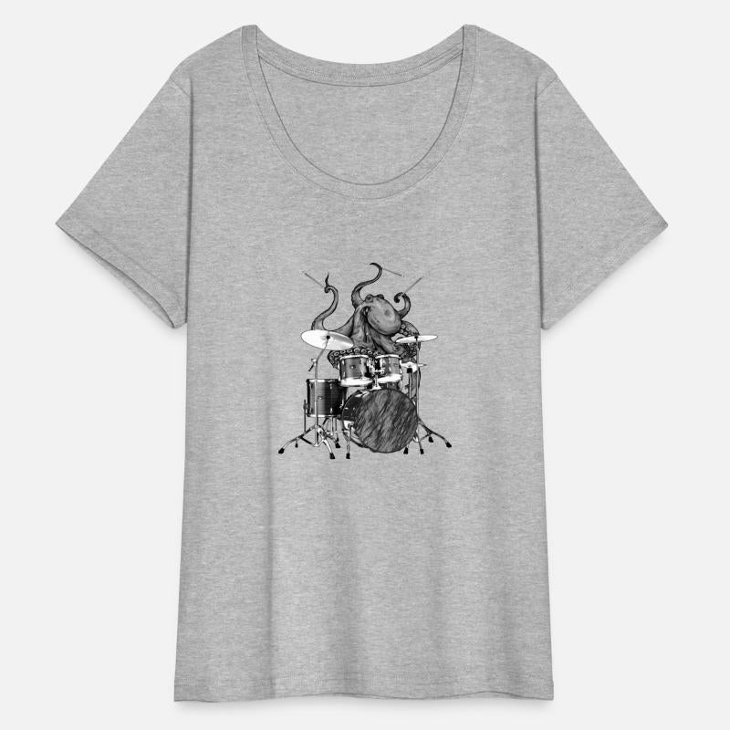 Octopus Playing Drums Drummer Ocean Creature Band