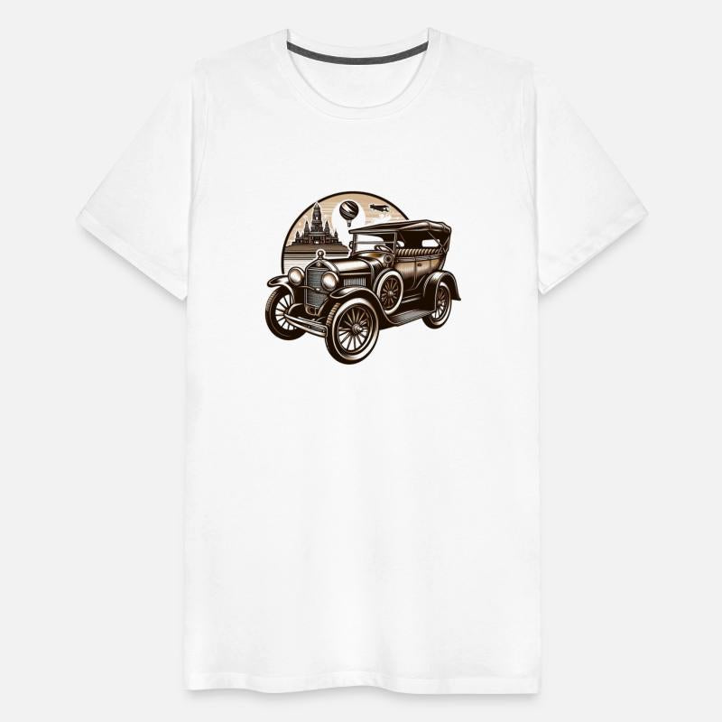 old retro vintage car design shirt