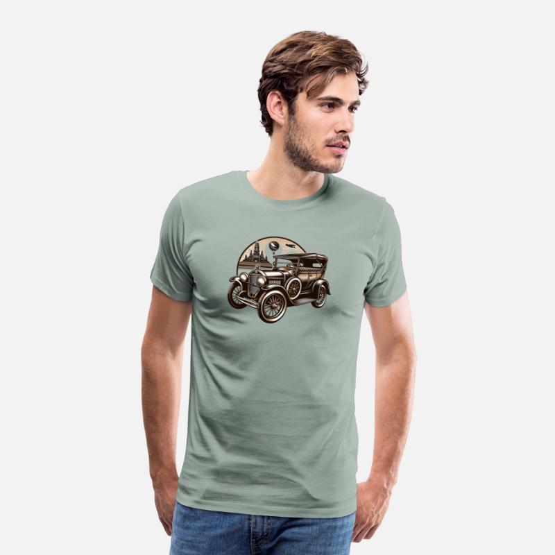 old retro vintage car design shirt