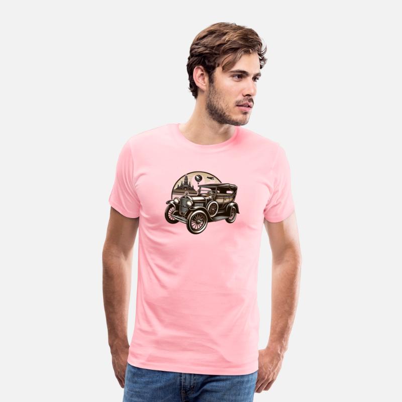 old retro vintage car design shirt