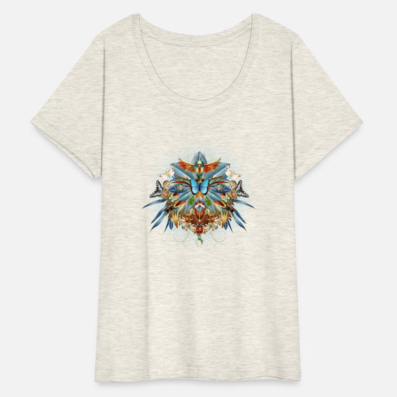 Ornate amulet made of insects in a floral shape