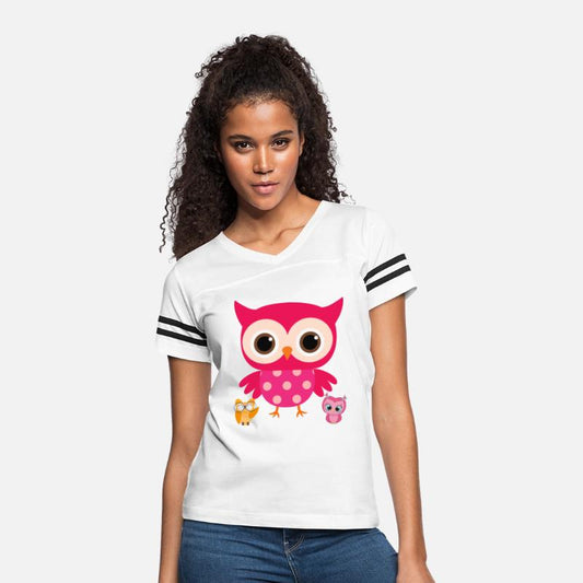 Owl T-shirt with different sleeves with graphics
