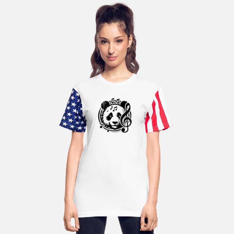 Panda Head Music Note Tattoo With Clef