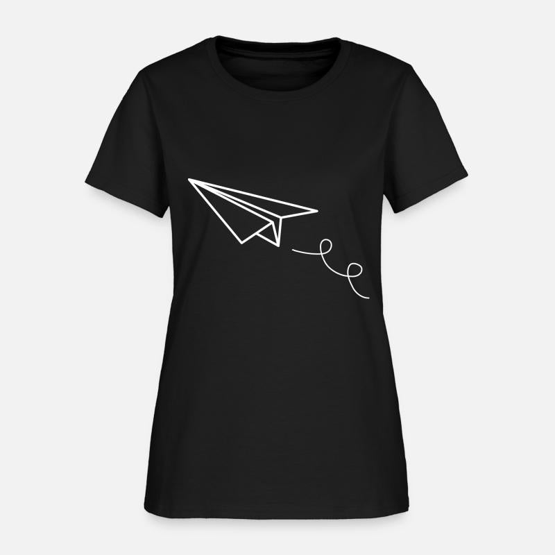 Paper Airplane Cool Paper Plane Line Drawing Shirt