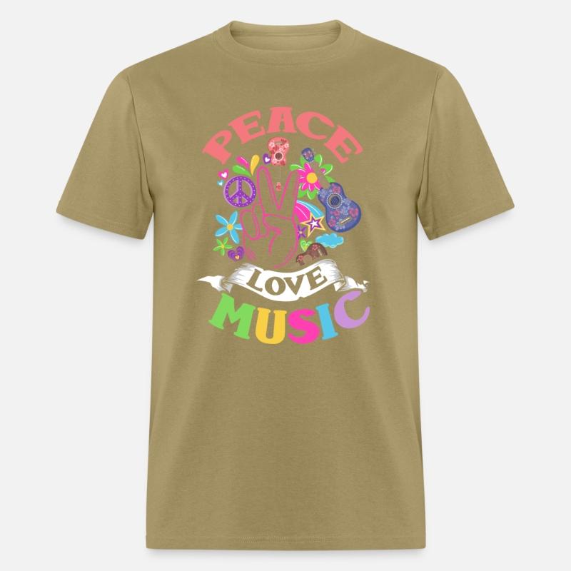 Peace Love Music Hippie 60s 70s Flower Power