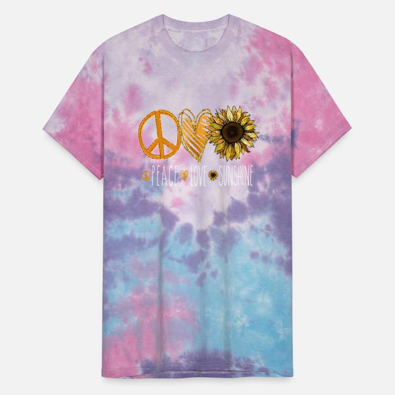 Peace Love Sunshine Gold Glitter Flower
