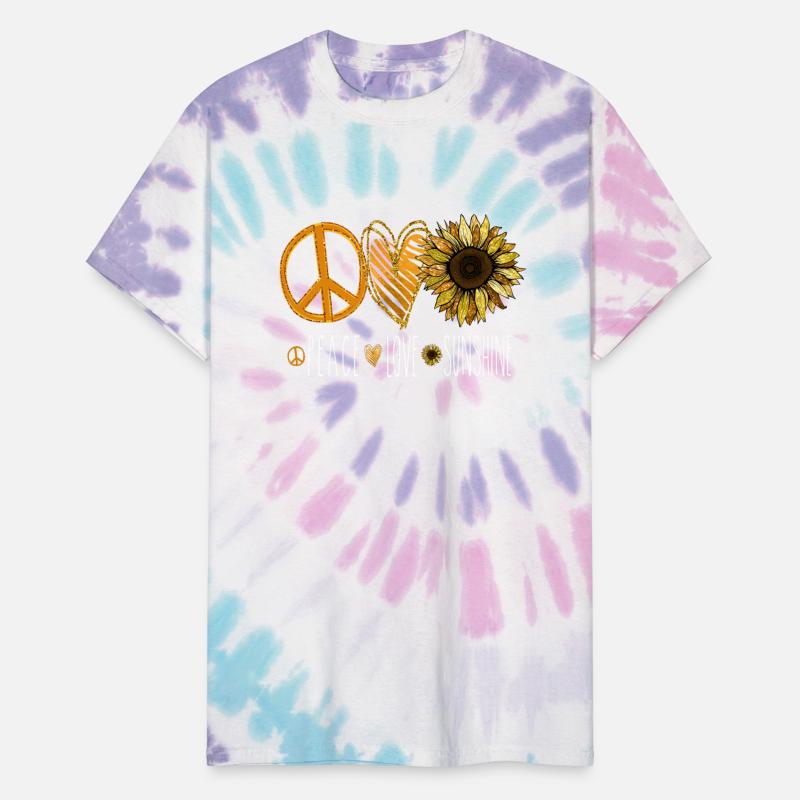 Peace Love Sunshine Gold Glitter Flower