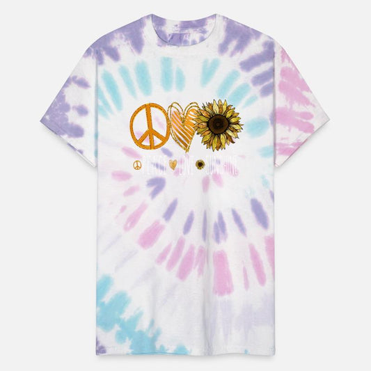 Peace Love Sunshine Gold Glitter Flower