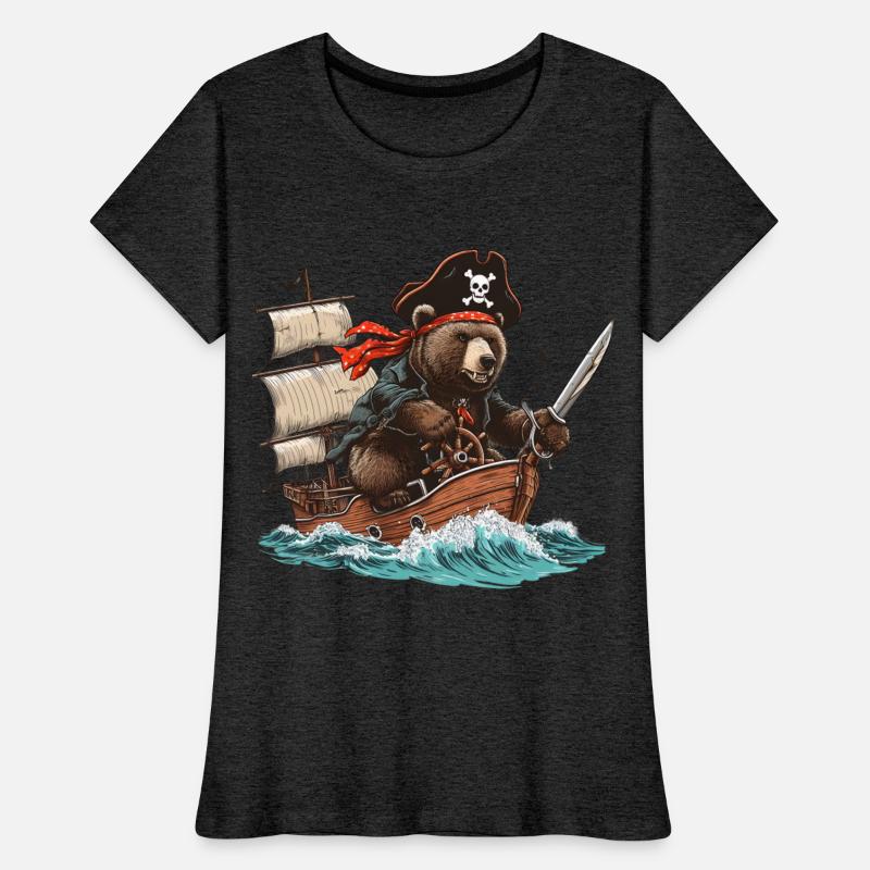 Pirate bear at sea Adventurous journey