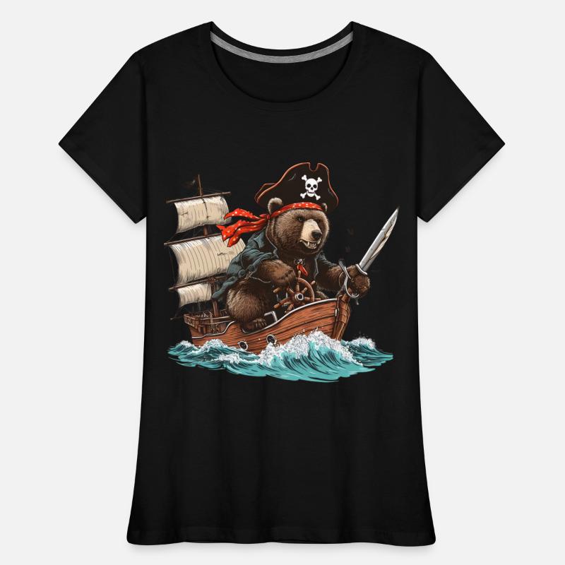 Pirate bear at sea Adventurous journey