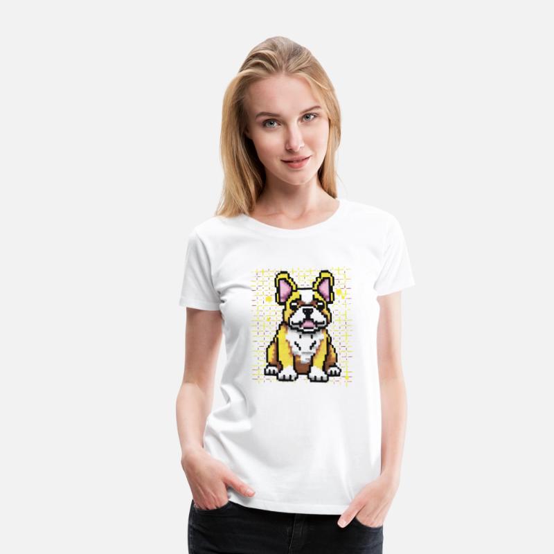 Pixel Art A pixel art fluffy French Bulldog