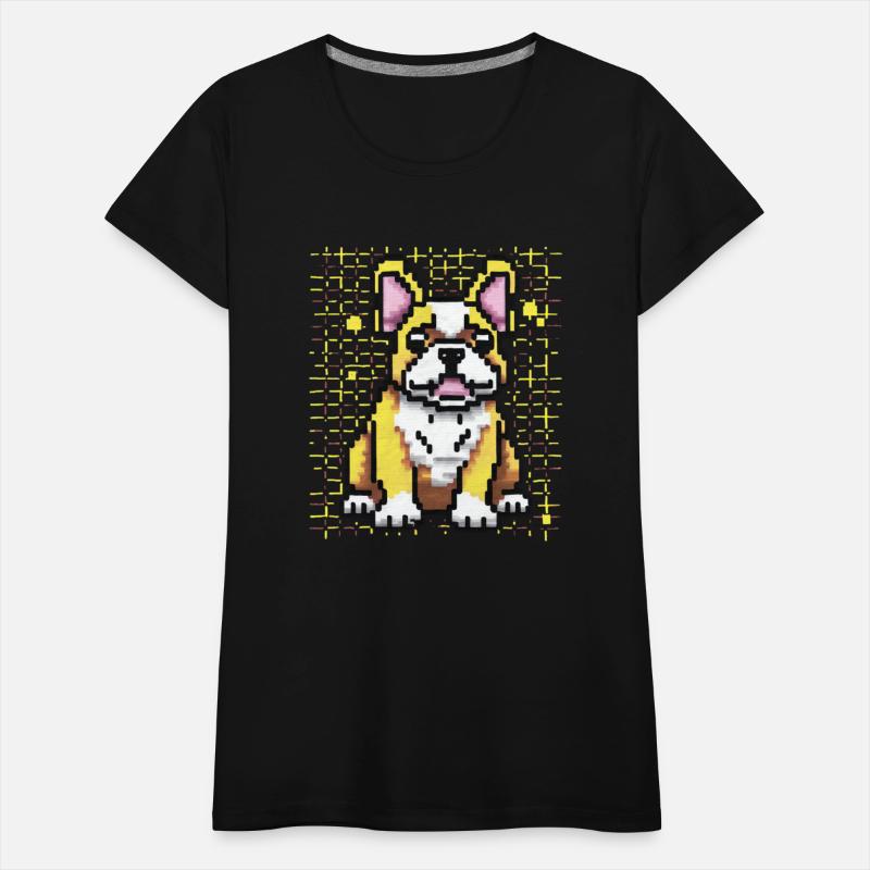 Pixel Art A pixel art fluffy French Bulldog