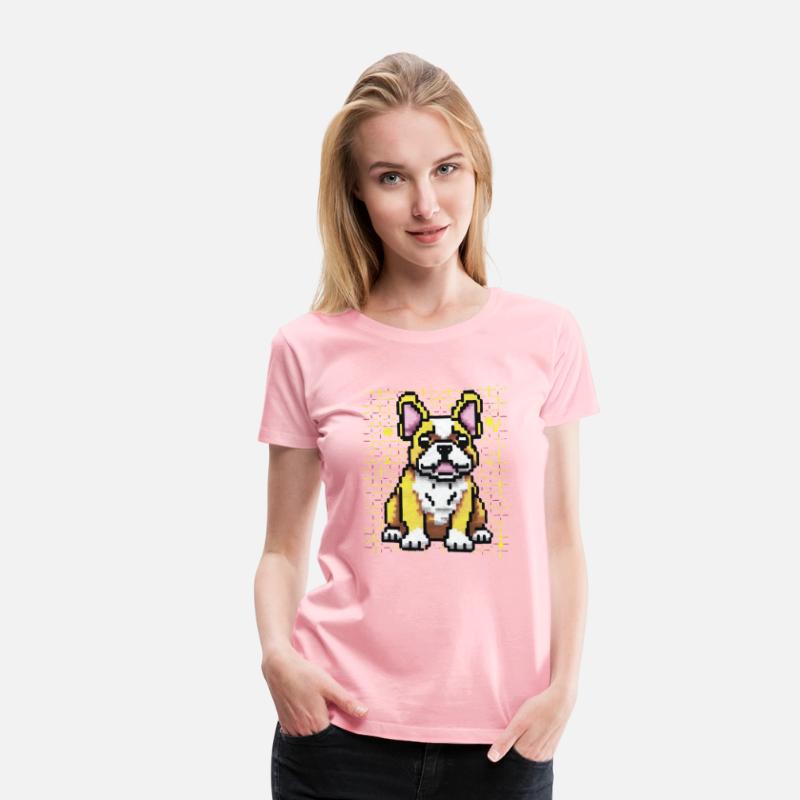 Pixel Art A pixel art fluffy French Bulldog