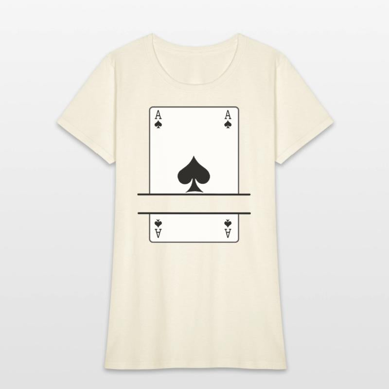 Playing card ace of spades with banner space