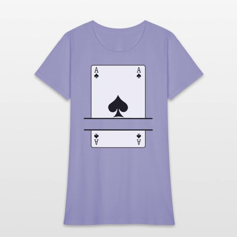 Playing card ace of spades with banner space