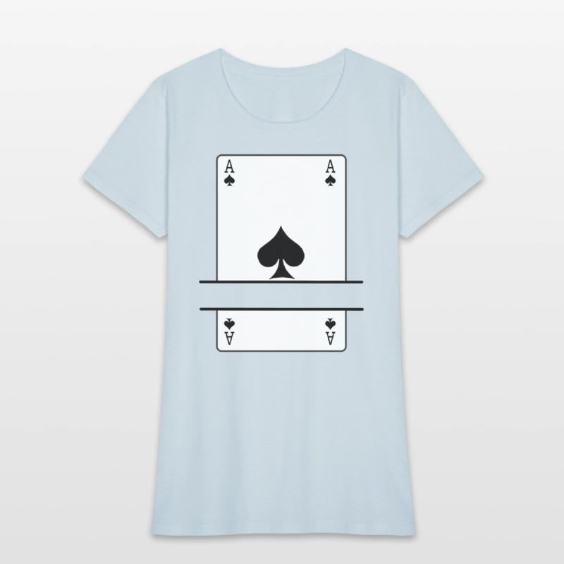 Playing card ace of spades with banner space