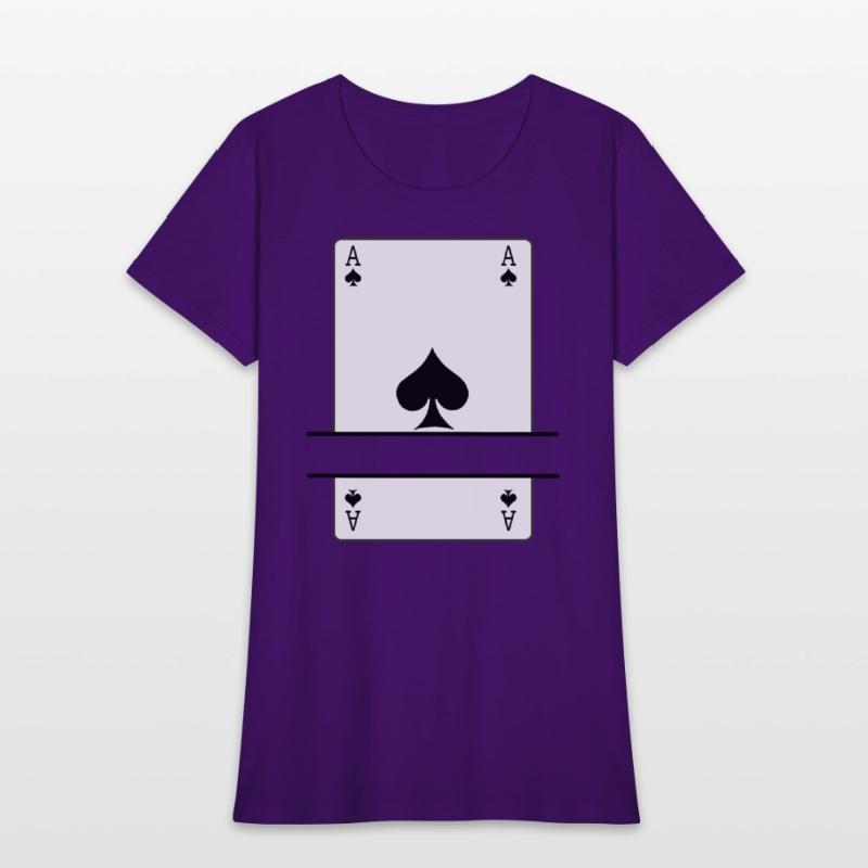 Playing card ace of spades with banner space