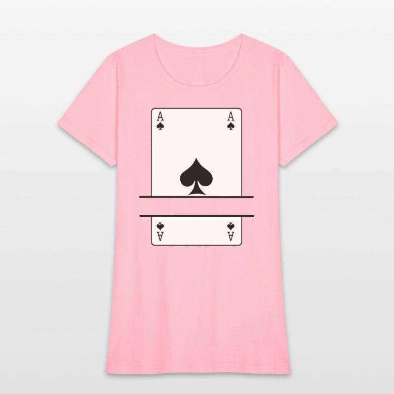 Playing card ace of spades with banner space