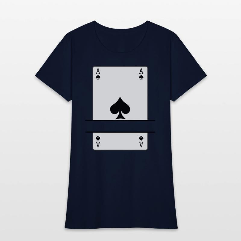 Playing card ace of spades with banner space
