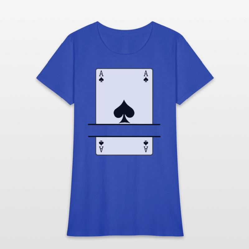 Playing card ace of spades with banner space
