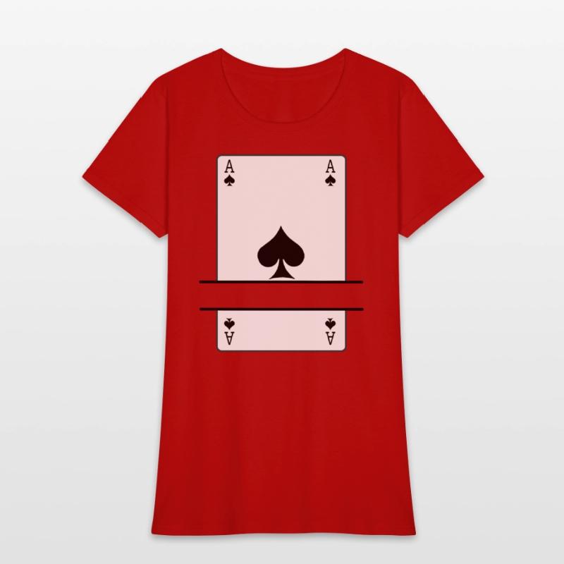 Playing card ace of spades with banner space