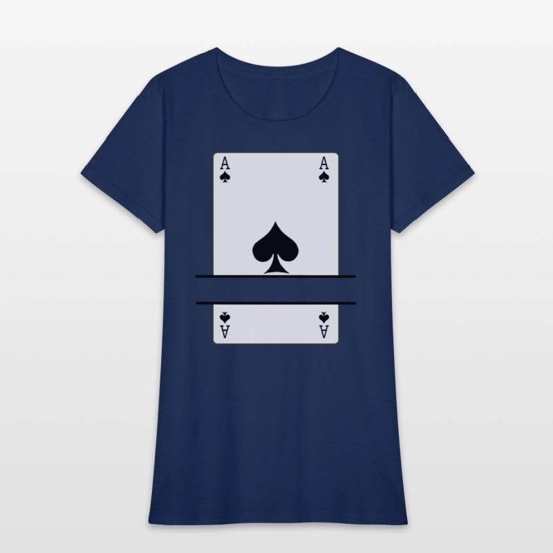 Playing card ace of spades with banner space