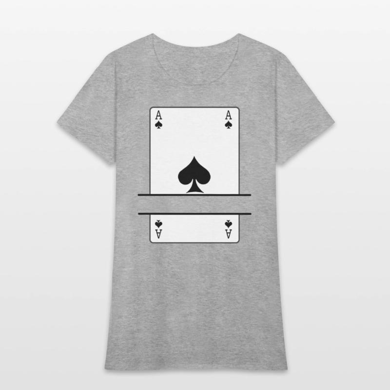 Playing card ace of spades with banner space