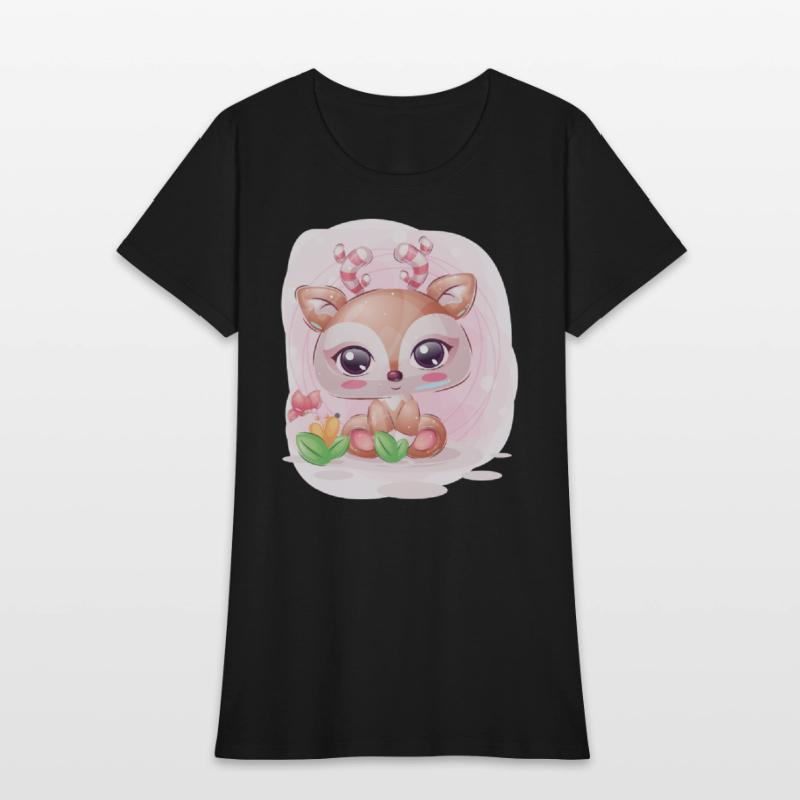 Pretty deer in flower