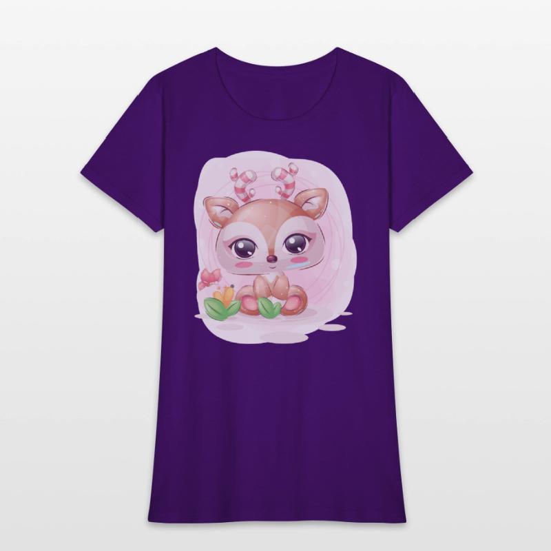 Pretty deer in flower