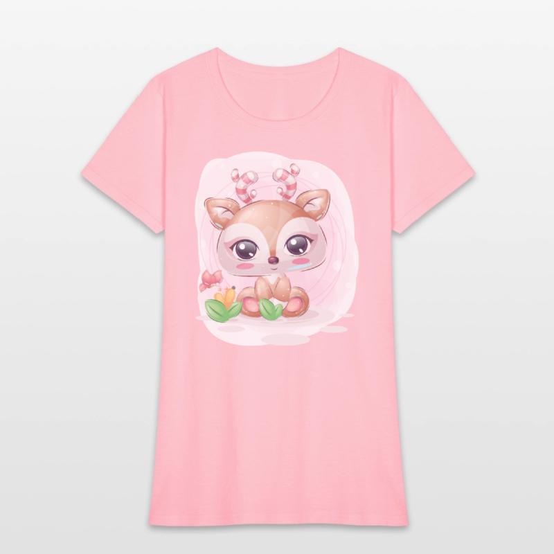 Pretty deer in flower