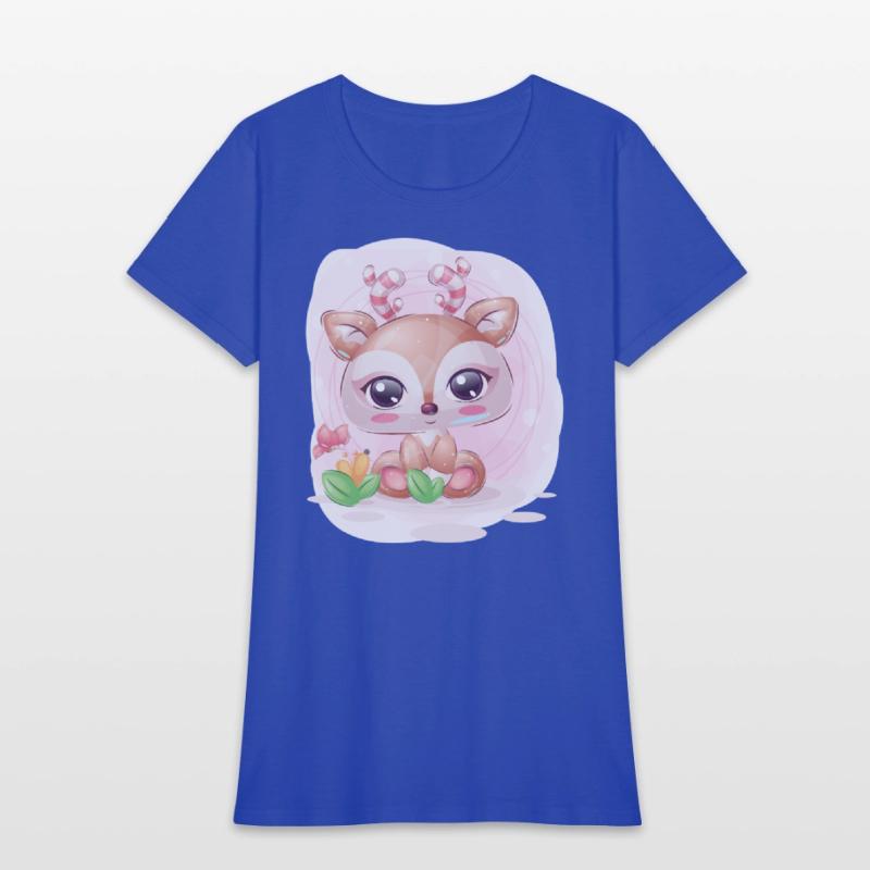 Pretty deer in flower