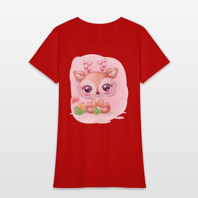 Pretty deer in flower