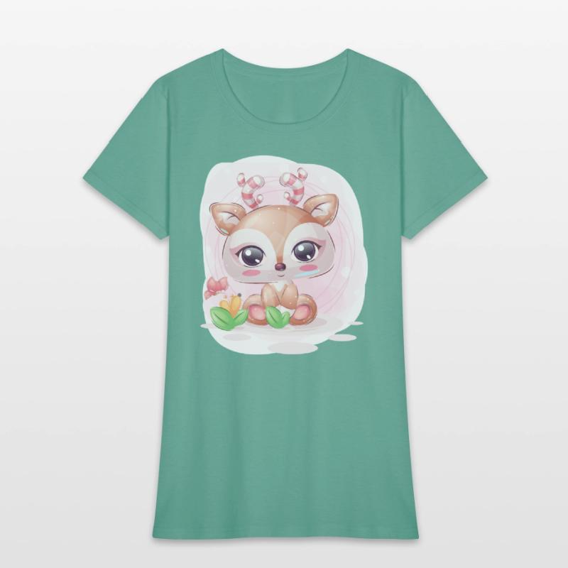 Pretty deer in flower