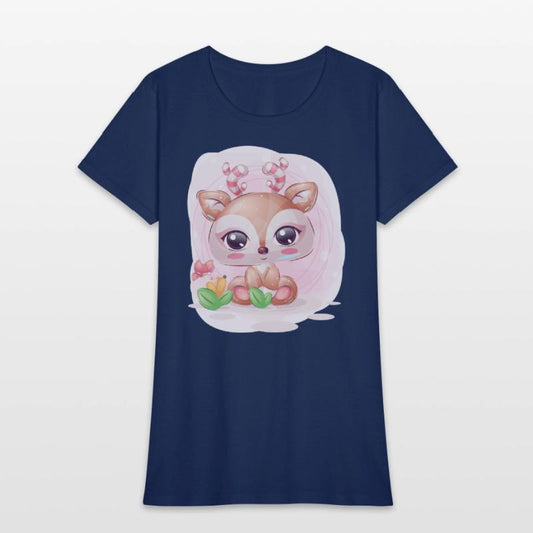 Pretty deer in flower