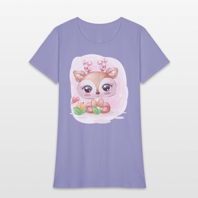 Pretty deer in flower