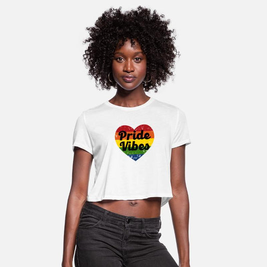 Pride Vibes Retro Vintage Rainbow Heart