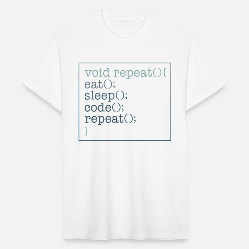 Programmer Shirt, Void Repeat Eat Sleep Code