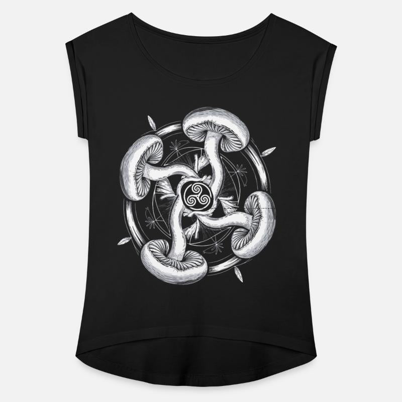 Psychedelic Fungi Triskelion | Mystic Symbol Art
