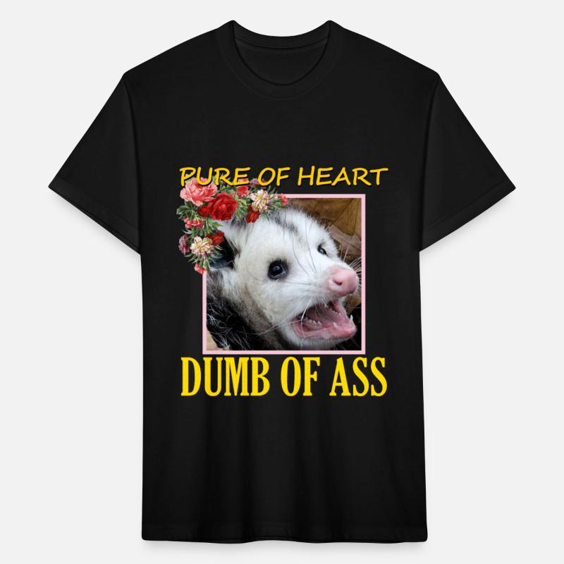 Pure of Heart, Dumb of Ass Vintage Floral Opossum