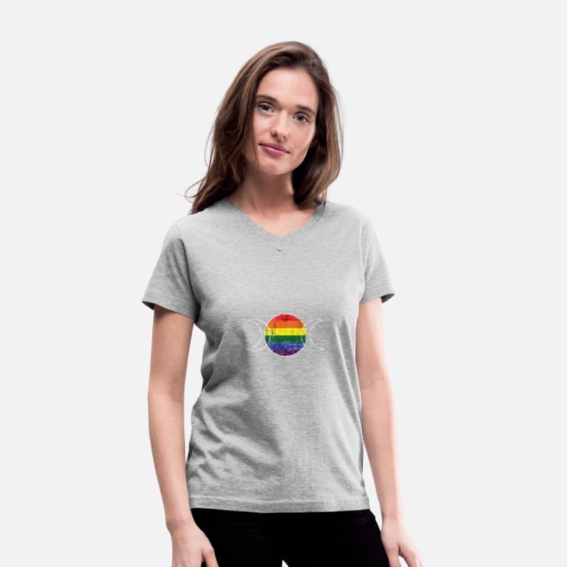Rainbow Flag Triple Moon Wicca Lgbt Witch