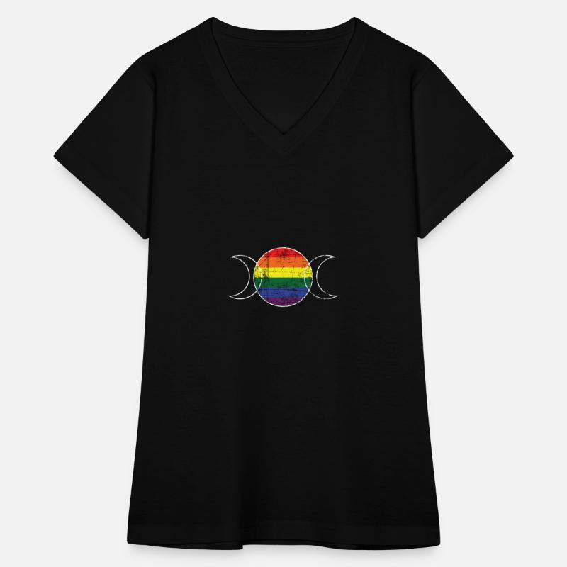 Rainbow Flag Triple Moon Wicca Lgbt Witch
