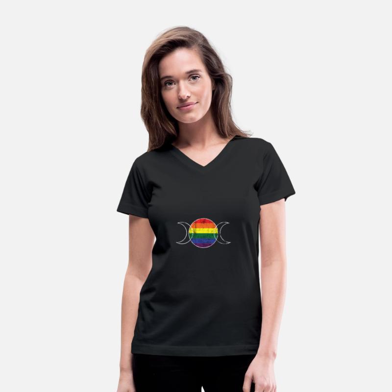 Rainbow Flag Triple Moon Wicca Lgbt Witch